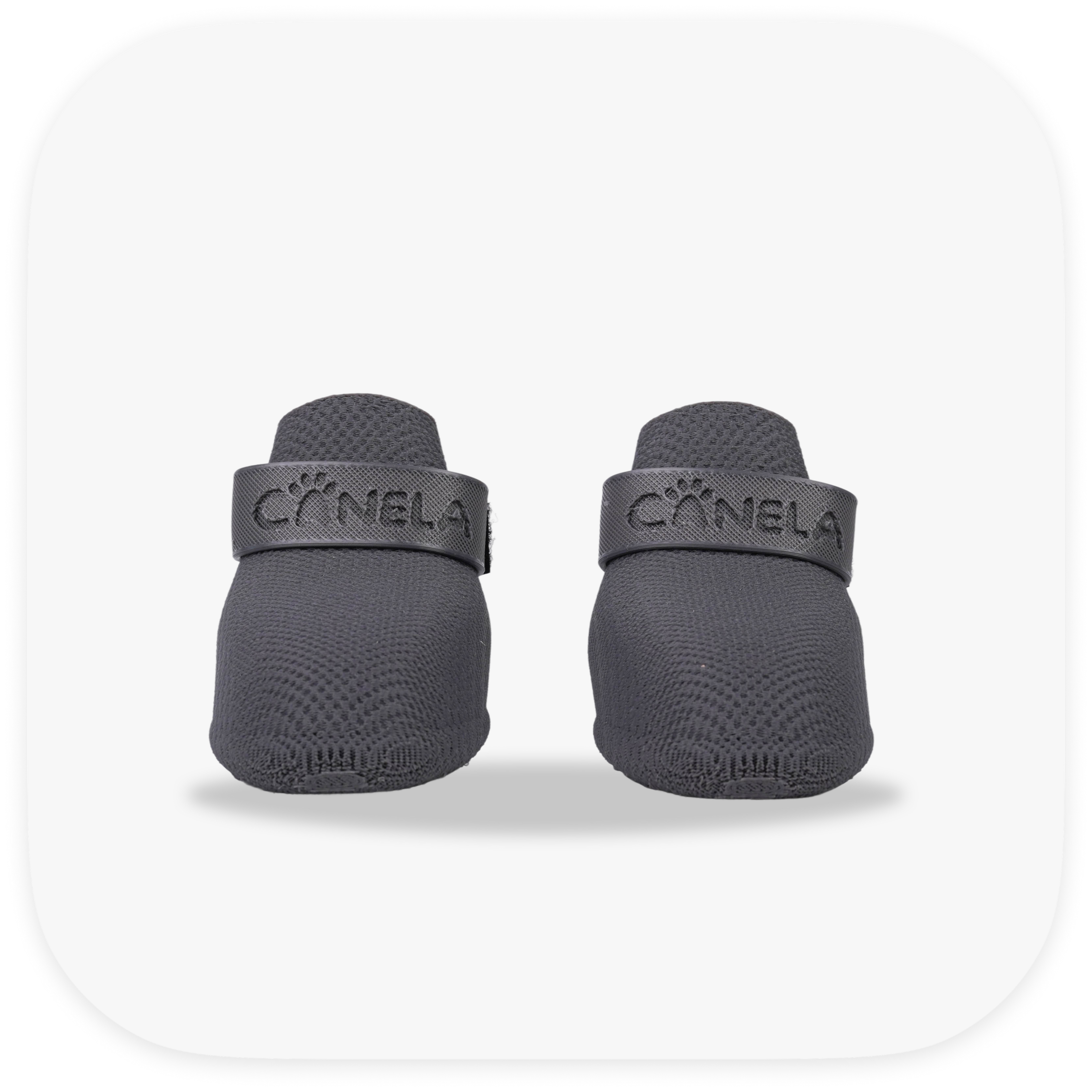 Canela ForméFit Original - Urban Smoke custom-fit dog boots - front view