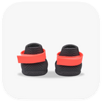 Canela ForméFit ID - Urban Smoke - Watermelon Sugar custom two-tone dog boots - rear view