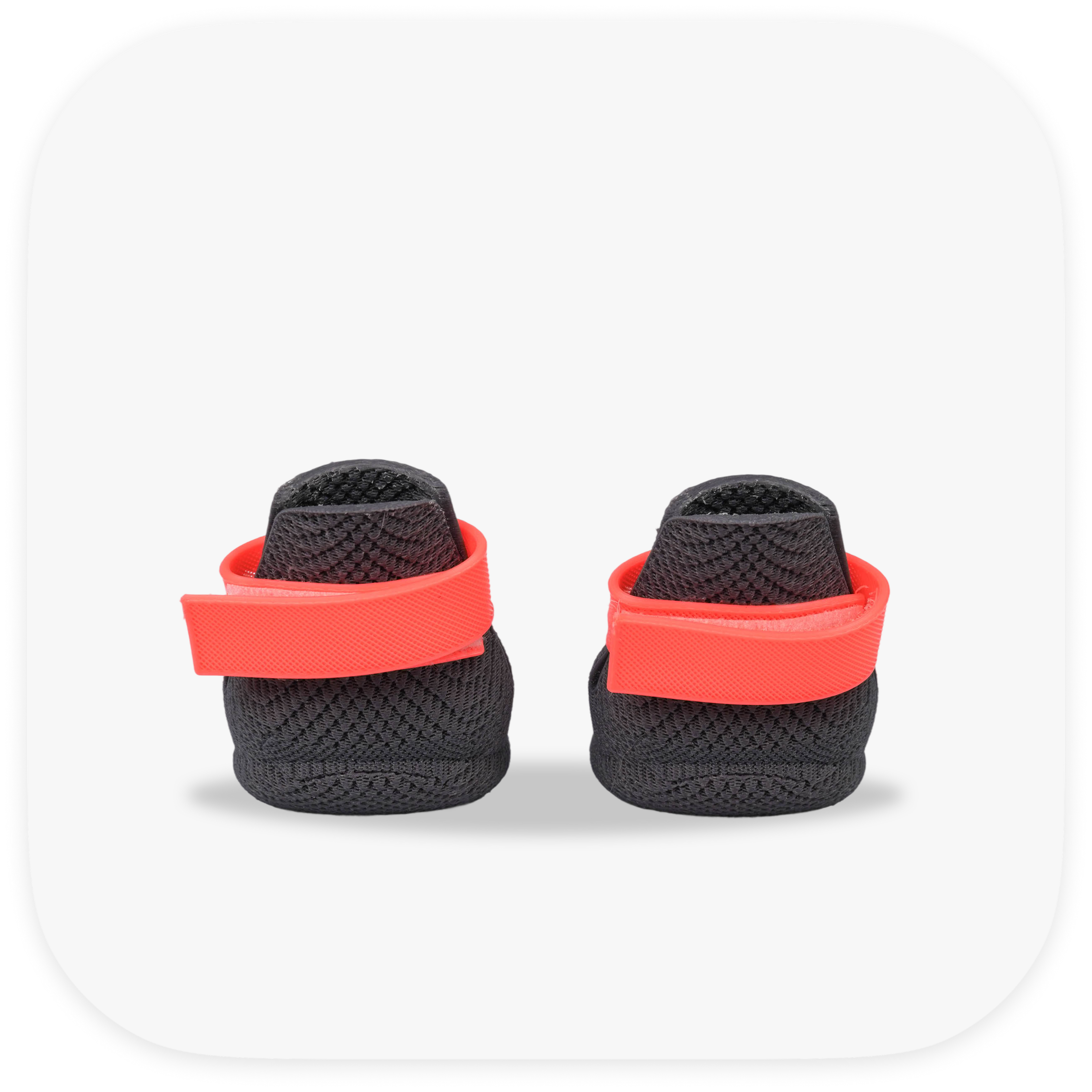Canela ForméFit ID - Urban Smoke - Watermelon Sugar custom two-tone dog boots - rear view