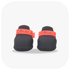 Canela ForméFit ID - Urban Smoke - Watermelon Sugar custom two-tone dog boots - front view