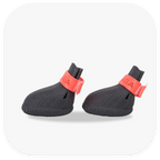 Canela ForméFit ID - Urban Smoke - Watermelon Sugar custom two-tone dog boots - left side view
