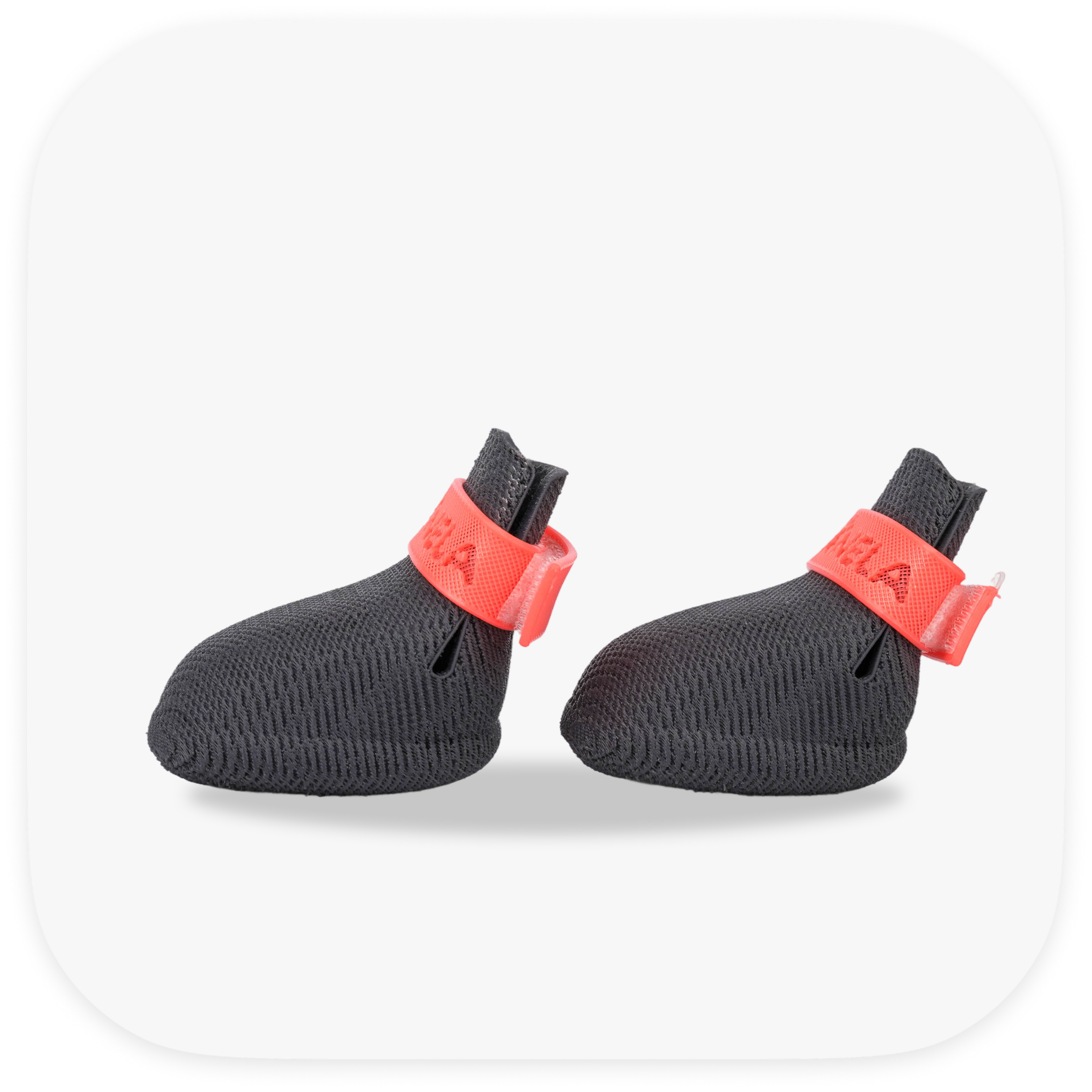 Canela ForméFit ID - Urban Smoke - Watermelon Sugar custom two-tone dog boots - left side view