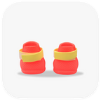 Canela ForméFit ID - Watermelon Sugar - Limoncello custom two-tone dog boots - rear view