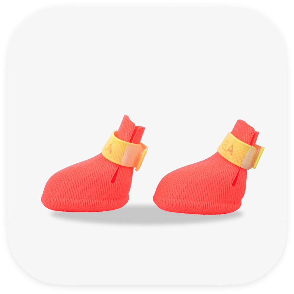 Canela ForméFit ID - Watermelon Sugar - Limoncello custom two-tone dog boots - left side view